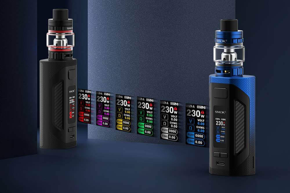 Smok Rigel Kit, Altı Farklı Ekran Temasıdan Birine Seçebilirsiniz